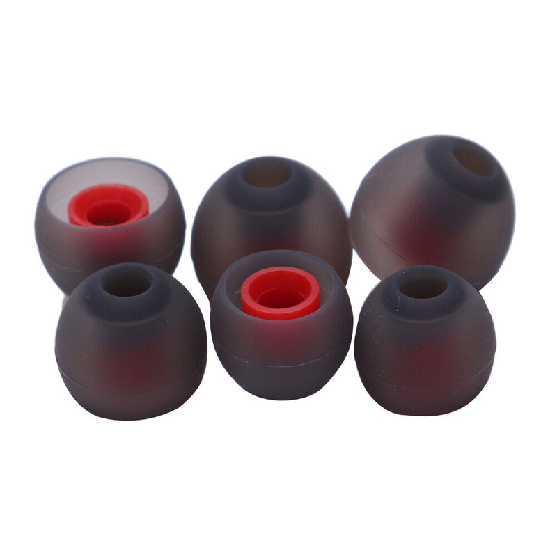 6pcs In Ear Earphone Silicone Earbuds Replace for KZ Headset (Gray+Red) Newly