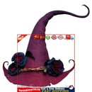 Halloween Party Felt Witch Hat Adjustable Party Witch Hat Prop (Red) Newly
