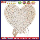 Wedding Wood Heart Shape Signature Guest Book Tabletop Guestbook Drop Box D