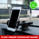 Universal Car Mounted Mobile Phone Holder Bracket (Air Vent+Suction Cup) Newly