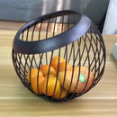 Style Modern Home Storage Basket Woven Iron Wire Hollow Storage Fruit Plate