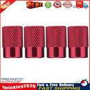 4pcs Auto Bicycle Tire Valve Caps Dust Covers for Schrader Valve (Red) Newly