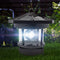 Lighthouse Solar LED Light Garden Outdoor Beacon Rotating Beam Lamp (Black)