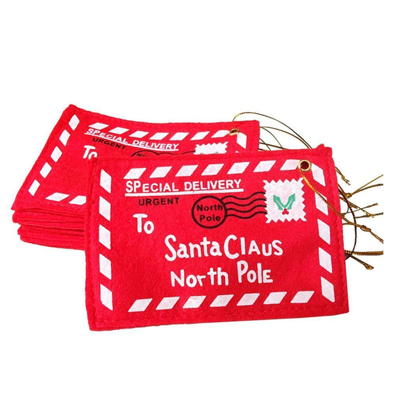 Non-Woven Christmas Envelope Pendant Gift Candy Bags Tree Party Hang Decor