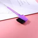 Double Sided Hair Edge Brushes Comb Pin Tail Hair Styling Tool (Purple)