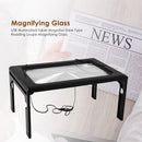 USB LED Desk Type Reading Loupe Magnifying Glass Illuminated Table Magnifier