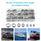 80pcs/Lot 304 Stainless Steel Single Ear Hose Clamps 7-21mm Assortment Kit