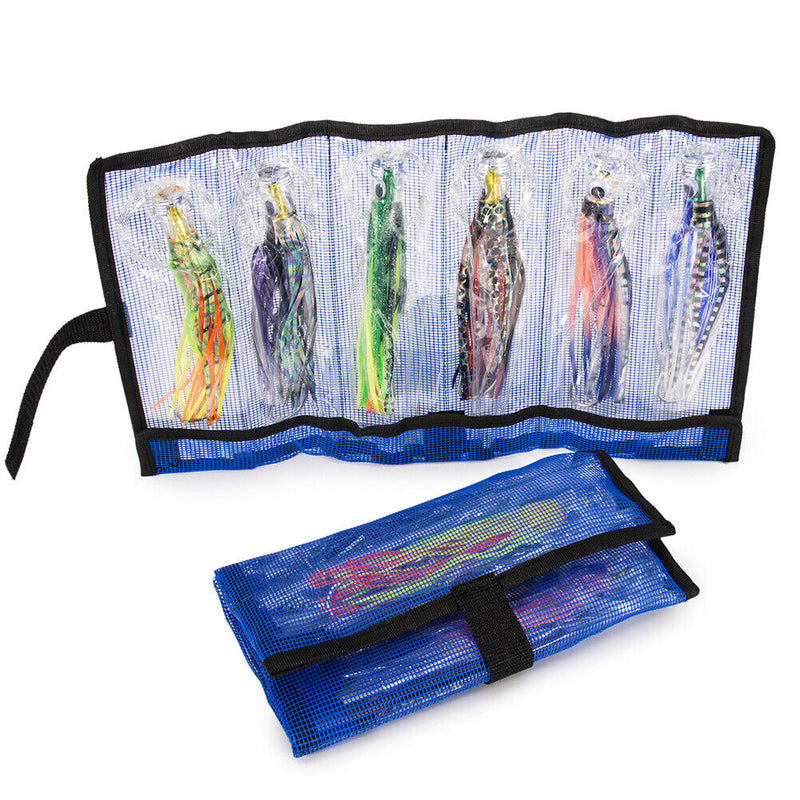 6pcs 6.5 Inch Acrylic Octopus Fishing Baits Freshwater Sea Fishing Crankbait