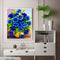 Blue Bouquet Oil Paint By Numbers Kit DIY Acrylic Painting on Canvas Crafts