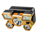 USB Rechargeable 5 LED Headlamp 4 Gears Outdoor Waterproof Warning Head Tor