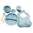 6pcs Silicone Baby Feeding Set Anti Slip Tableware for Kids Food Plates Set