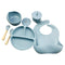 6pcs Silicone Baby Feeding Set Anti Slip Tableware for Kids Food Plates Set