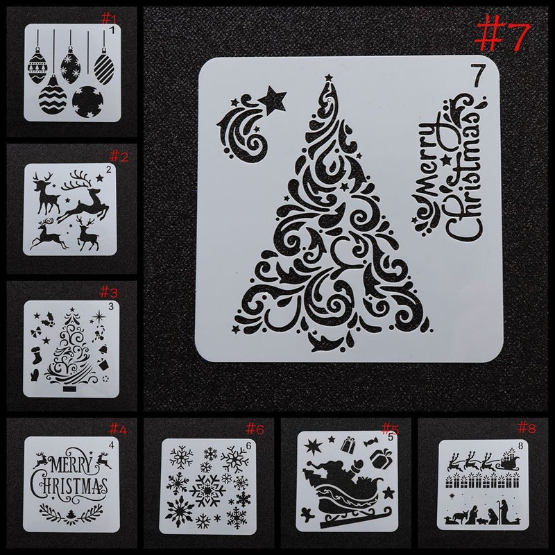 Decorative Flower Template Embossing Christmas Hollow Stencils Scrapbooking