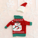 Festive Plush Snowmen Wine Bottle Cover Bag Banquet Christmas(Snowman)