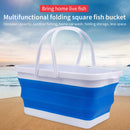 Collapsible Bucket Portable Water Wash Basin for Camping Hiking (Blue) Newly