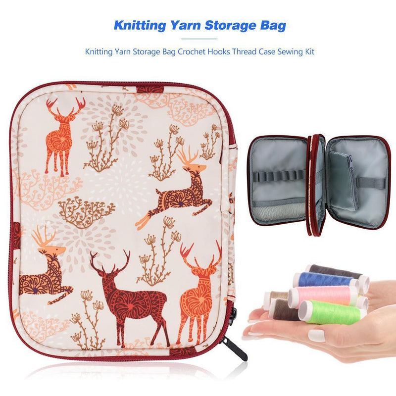 Knitting Yarn Storage Bag Case Crochet Hook Thread Organizer Holder Sewing