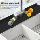 Silicone Faucet Absorbent Draining Mat Splash Guard Water Catcher (Black)
