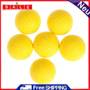 Yellow Color 6Pcs Golf PU Ball Indoor Beginner Training Softball Golf Training Aid