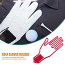 Hand Shaped Golf Gloves Holder Rack Dryer Hanger with Key Chain (Red) Newly