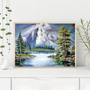 5D DIY Diamond Painting Full Round Drill Snow Mountain Wall Decor Rhineston