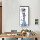 Blue Dress Beauty 5D DIY Full Round Diamond Painting Hanging Decor Picture Gifts