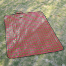 Picnic Blanket Mat Waterproof Outdoor Camp Travel Beach Plaid Rug (Red) Newly