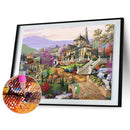 5D DIY Full Drill Round Diamond Painting Cross Stitch Embroidery Home Decor
