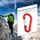 6x Aluminium Buckle Keychain Climbing Carabiner Outdoor Hiking Hook (Red)
