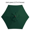 Sunshade Umbrella Cover Outdoor Garden UV Cloth (Dark Green 2.7m 6 Bone)