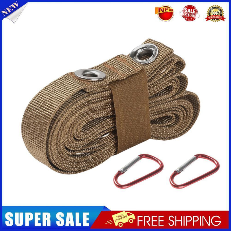 Tent Canopy Lanyard Clothesline Outdoor Camp Hiking Rope w/ Buckle (Khaki)