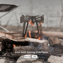 Qvien Camping Stove Stainless Steel Furnace Stove Multifunctional for Picnic BBQ