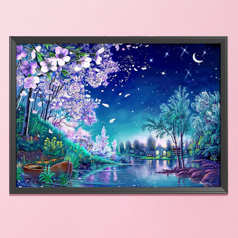 Cross Stitch Canvas Embroidery Kits DIY Romantic Sky Handmade Needlework 11CT