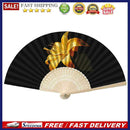 DIY Handmade Drawing On Canvas Folding Fan Flowers Painting By Numbers Art Craft