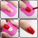 26pcs Tips Finger Manicure Case Stencil Tool Shield Nail Polish Mold Protector