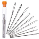 9pcs Large Eye Metal Needles Cross Stitch Knitting Crochet Hook Set Kit Newly