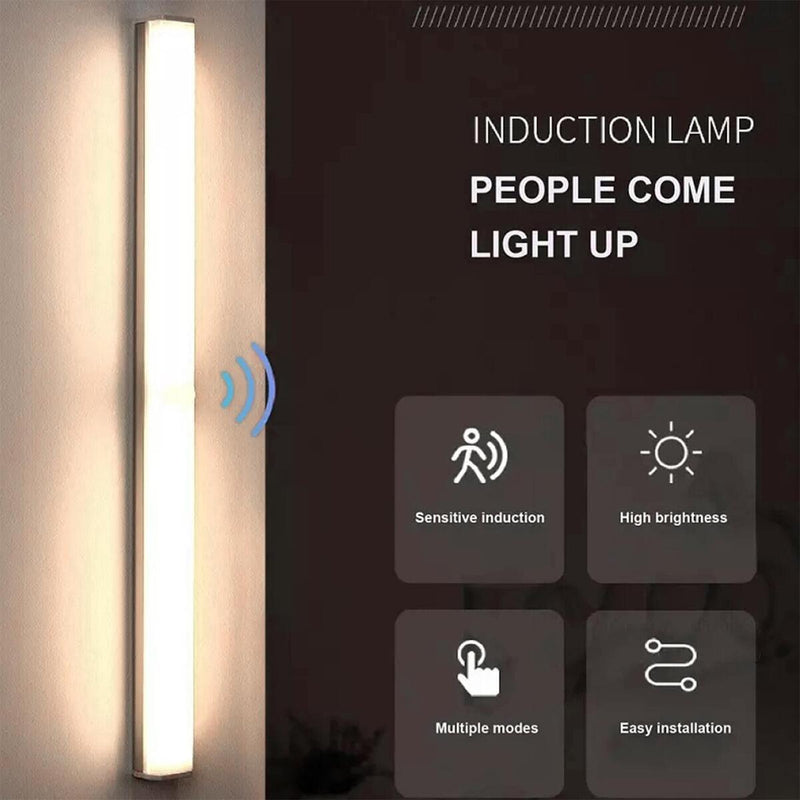 Ultra-thin LED Light Cabinet Lighting PIR Motion Sensor led USB Kitchen Light.