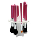 Acrylic Makeup Brush Drying Rack 14 Holes Detachable Brush Holder (White) Newly