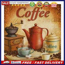 5D DIY Diamond Painting Coffee Full Square Drill Mosaic Rhinestone Home Pictu