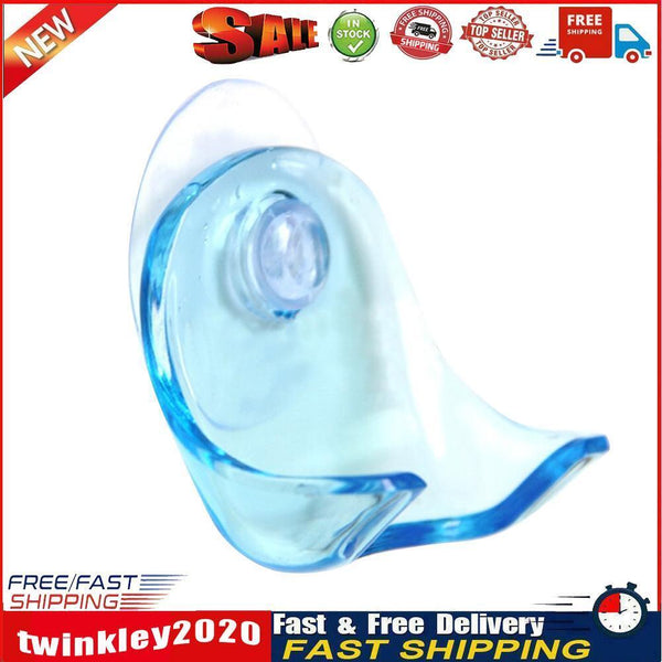 Shaver Suction Cup Clear Hanger Hanging Rack Bathroom Storage Shelf (Blue) Newly