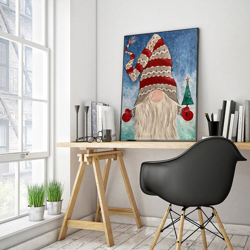 Frameless Oil Paint By Numbers Gnome DIY Canvas Picture Craft for Home
