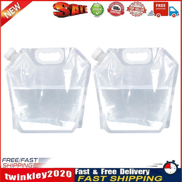 PVC Transparent Water Storage Container Collapsible Water Bags (5 + 5L) Newly
