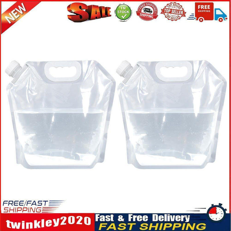 PVC Transparent Water Storage Container Collapsible Water Bags (5 + 5L) Newly