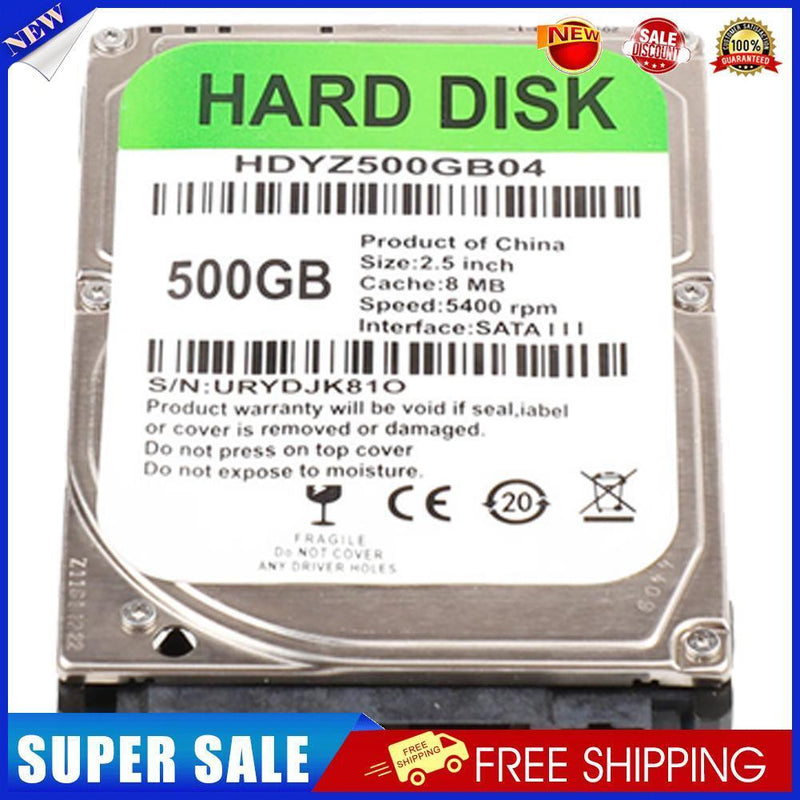 500GB Internal HDD 2.5 inch SATA III 5400RPM Hard Drive for Laptop Computer