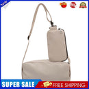 2 in 1 Crossbody Shoulder Bags Nylon Casual Sport Pillow Purse (White)