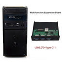 5 Port Front Panel TYPE-C 2 USB 3.0 3.5 inch Floppy Bay Adapter for PC