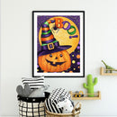 Diamond Painting Halloween Pumpkin Full Round Drill Picture of Rhinestone K