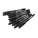 10PCS Fine Dual Heads Marking Pen Marker Waterproofink Thin Nib Black