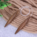 Charred Wood Knitted Crochet Needle Thick Sweater Carpet Ring Needle Tool