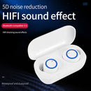 Y50 TWS Earbuds Bluetooth-Compatible Wireless Sport Headphones (White Blue)