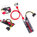 PCI Express Riser Card USB 3.0 PCI-E Cable 1X to 16X 4Pin 6Pin Power Adapter